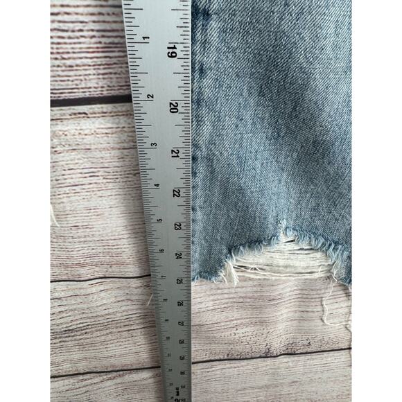 Pistola Charlie High Rise Straight Distressed Jeans Women's 25 Blue Light Wash - Picture 12 of 14